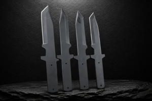Black powder coated carbon steel blade