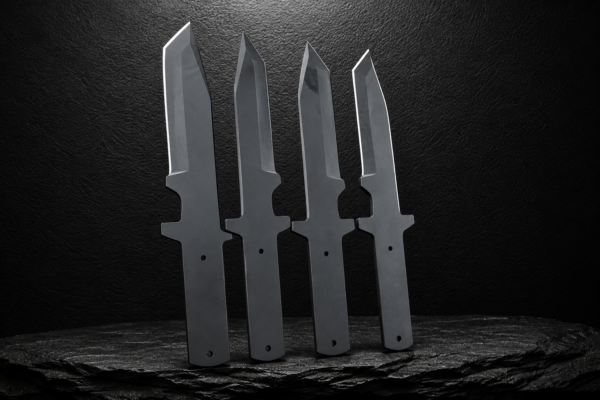 Black powder coated carbon steel blade