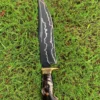 HUNTING KNIFE HUNTING KNIFE ,J2 steel blade black powder coated (laser etched) and buffalo horn handle