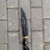 WhatsApp Image 2026-08-20 at 3.45.43 AM HUNTING KNIFE ,J2 steel blade black powder coated (laser etched) and buffalo horn handle