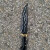 WhatsApp Image 2026-08-20 at 3.45.50 AM (1) HUNTING KNIFE ,J2 steel blade black powder coated (laser etched) and buffalo horn handle