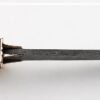 HUNTING KNIFE damascus blade rosewood an olivewood handle brass bolster with fiber spacer