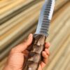 WhatsApp Image 2026-08-23 at 2.52.28 AM HUNTING KNIFE J2 steel blade (file worked) rose wood handle with mosaic pin
