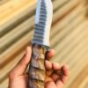 WhatsApp Image 2026-08-23 at 2.52.31 AM HUNTING KNIFE J2 steel blade (file worked) rose wood handle with mosaic pin