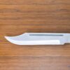 HUNTING KNIFE J2 steel blade, buffalo horn handle with leather and brass spacer & bolster